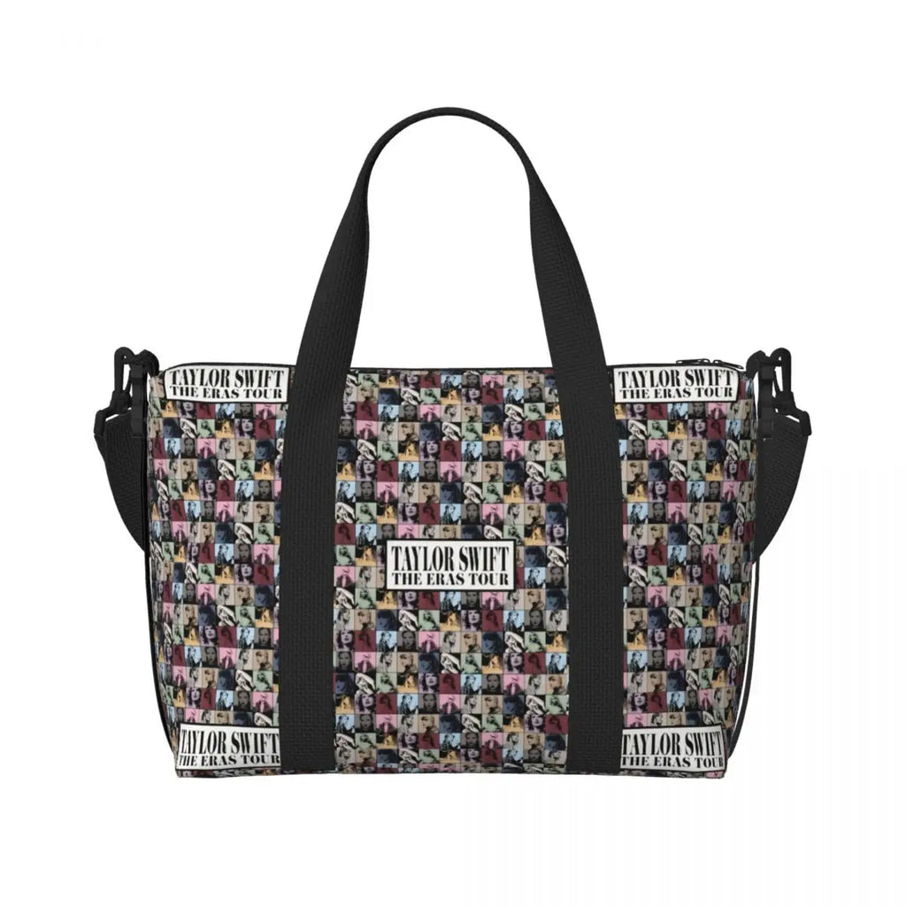 Custom The Eras Tour 1989 Taylor's Swift's American Pop Singer Tote Bag Women Large Capacity Beach Gym Travel Bags
