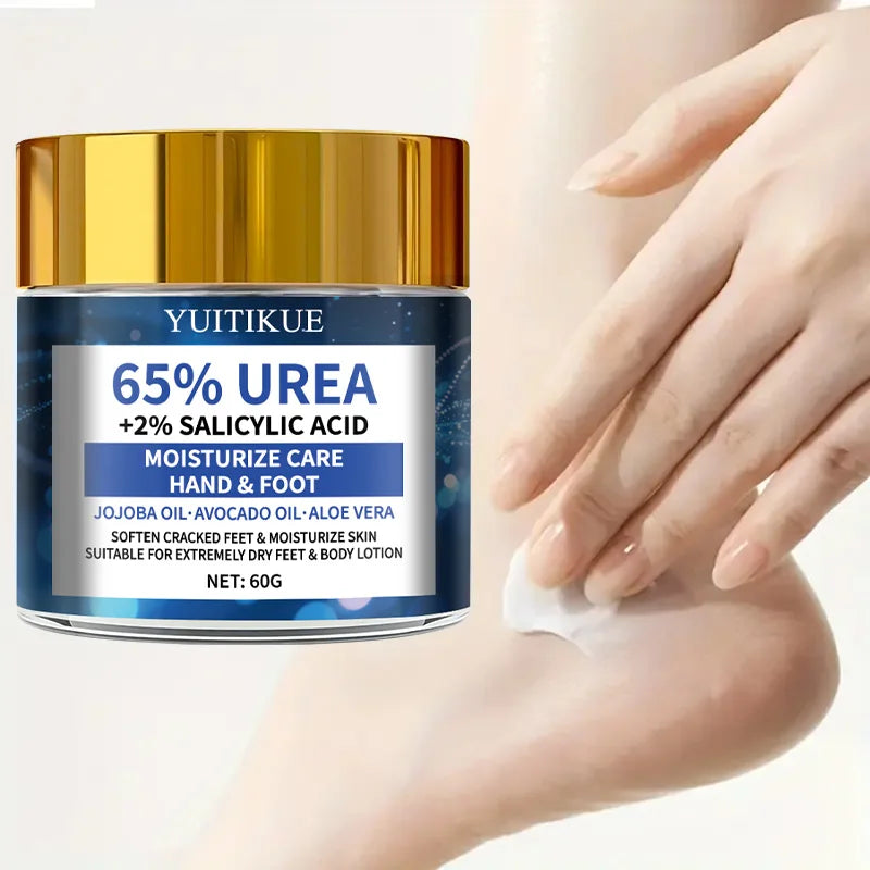 YUITIKUE 65% Urea Foot Cream 60g - 2-Week Cracked Heel Repair, Fast Absorption Non-Greasy, for All Skin Types