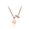 Lokaer Titanium Stainless Steel Heart Charm Pendant Necklaces Jewelry Classic Love Bible Proverbs 4:23 O-Chain Necklace N19085