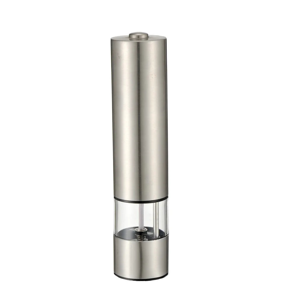 Battery‑Powered Salt and Pepper Grinder Set Stainless Steel Automatic Spice Mill With LED Indicator Light For Home Kitchen