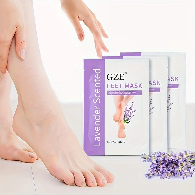 GZE Foot Peel Mask Skin Exfoliating for Dry, Rough Cracked Heels, Callus