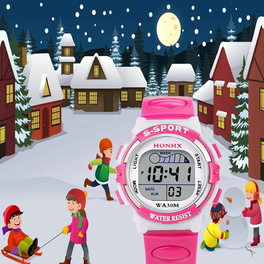 Waterproof Children Boys Digital LED Sports Watch Kids Alarm Date Watch Gift Children Casual Watches Bracelet