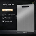 304 Stainless Steel Cutting Board Double Sided, Thickened Kitchen Chopping Block for Meat Vegetable Dough