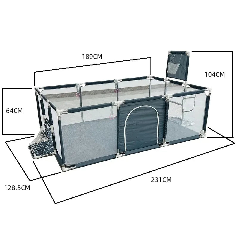 Baby Playground Playpen Corralito for Baby Toddlers with Thicken Steel Pipes Kids Play Park Activity Fence Ball Box Game Playpen