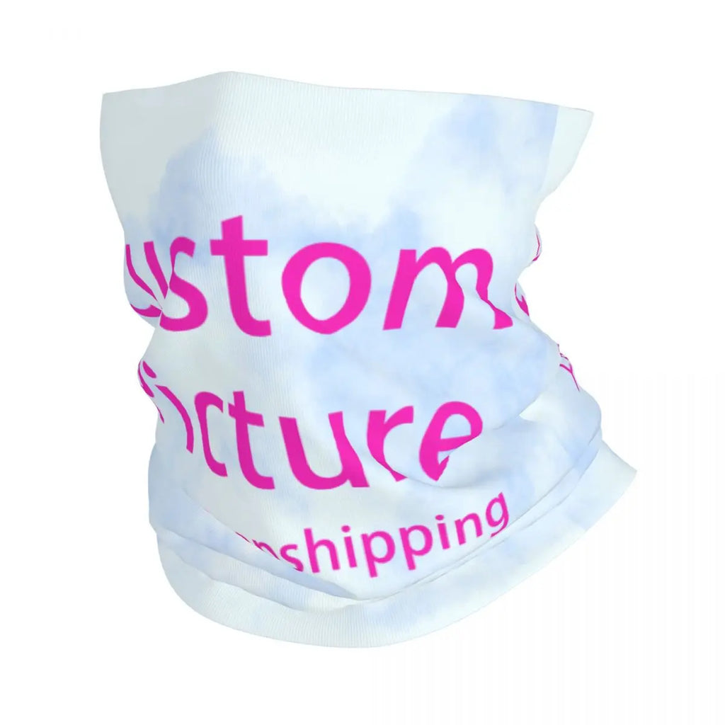 Custom Personalized Custom Photo Logo Neck Gaiter Women Men UV Protection Winter Customized DIY Print Bandana Scarf for Cycling