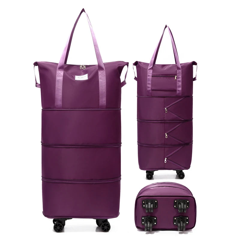 Giant Rolling Travel Duffel Bag - Spacious, Lightweight Luggage Bag With Wheels Portable Overnight Bag, Weekend Travel Bag