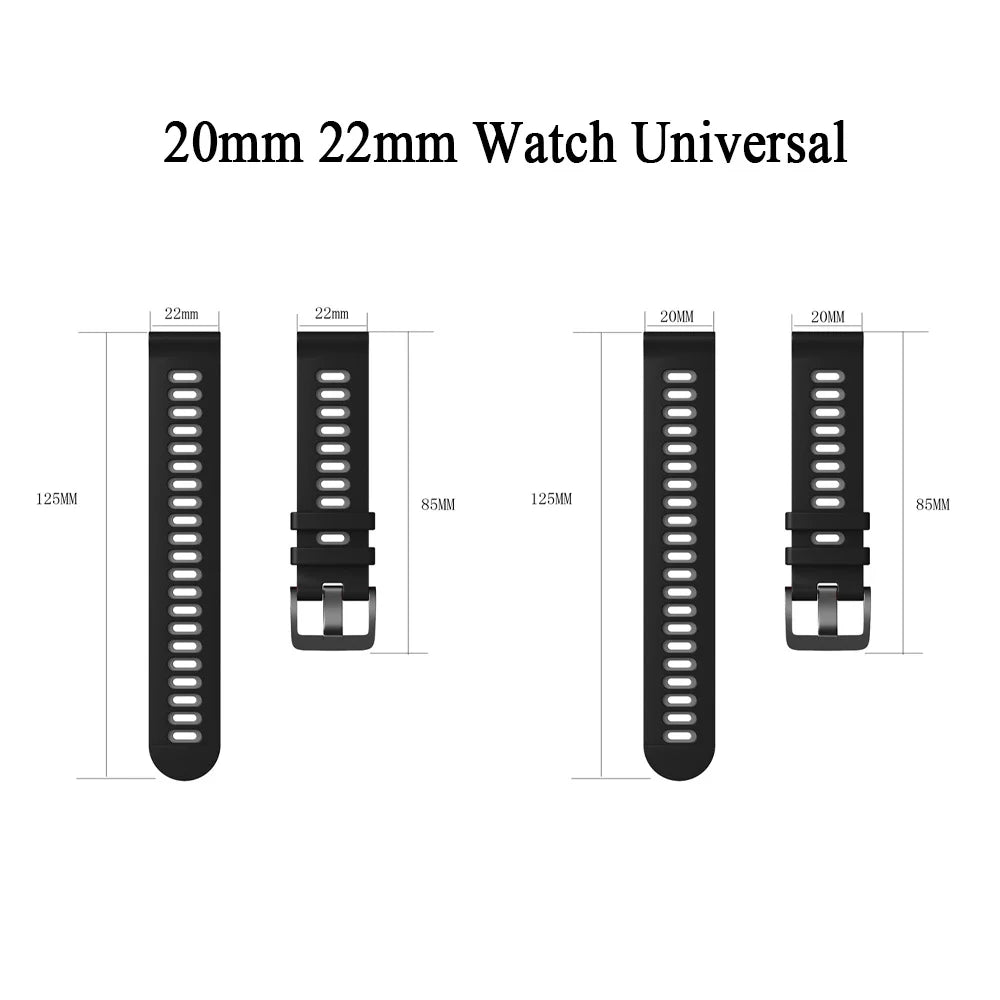 20mm 22mm Silicone Strap For Garmin Venu 3 Band Forerunner 265 255 245 165 Music Vivoactive 4 Bracelet For Garmin Venu Sq 2 Plus
