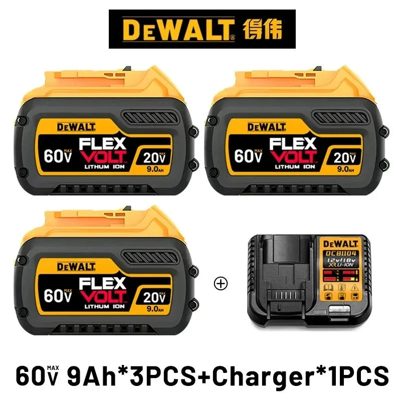 Original for DEWALT 20V/60V battery DCB606 DCB609 DCB182 DCB205 DCB206 DCB209 power tool 18V battery 6Ah 9Ah battery.