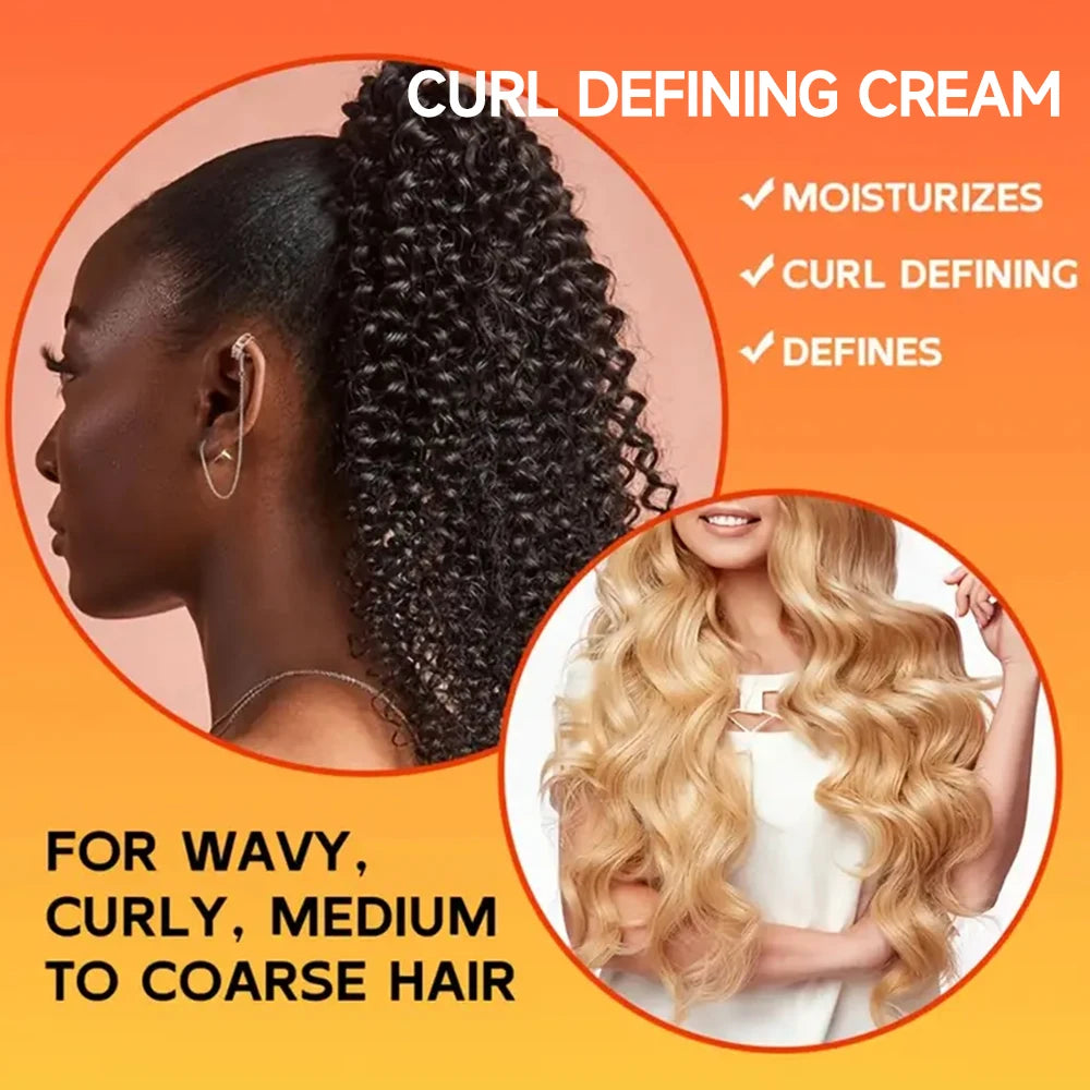 YOUNGCOME 7-IN-1 Curl Defining Cream- Defines Curls, Tames Frizz, Adds Smoothness and Texture for Curly and Wavy Hair