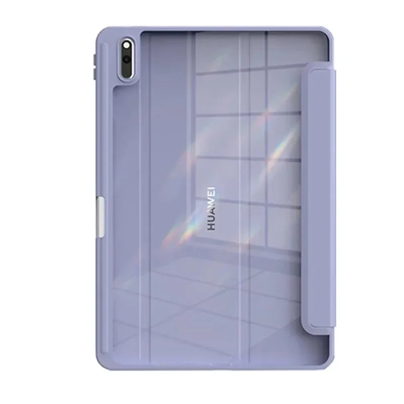 Clear Acrylic Case For Huawei Matepad Air 11.5 2023 11 10.4 Pro 11 10.8 Pencil Holder Cover For Honor Pad V6 V7 10.4 Inch Cases
