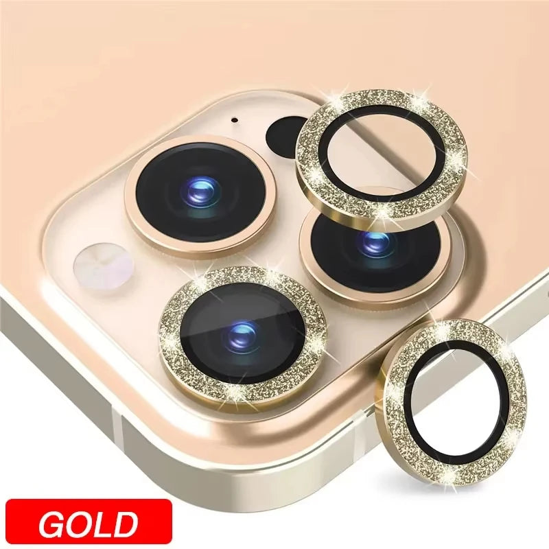 Diamond Camera Lens Protector Glass for iPhone 13 11 12 14 15 16 Pro Max Mini Back Metal Lens Protective Film for iPhone 15 Plus