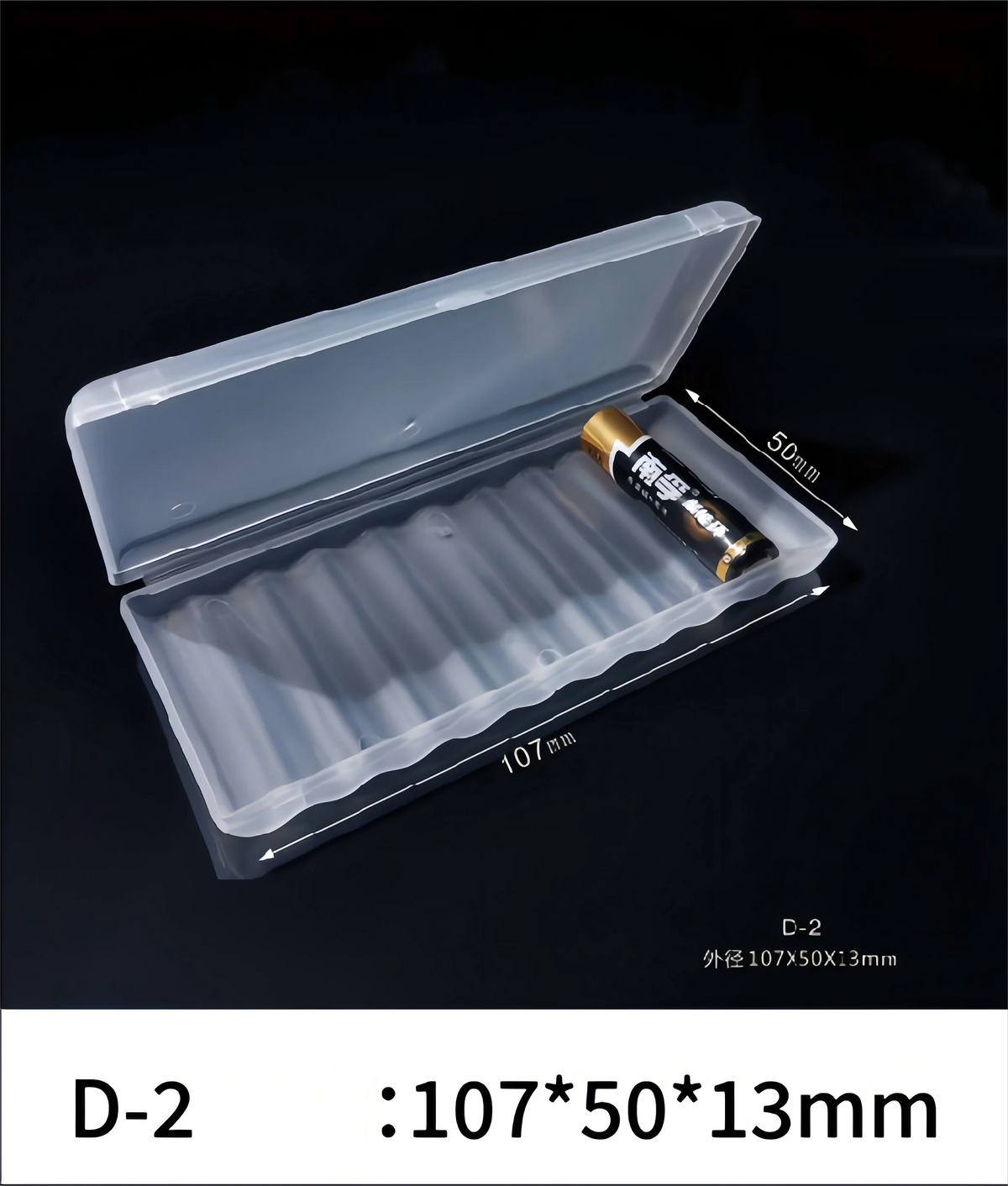 Waterproof Heavy-Duty 10 Slot Battery Case, Hard Plastic Organizer for AAA AA 18650 Batteries, Compact Travel Storage White,1PC