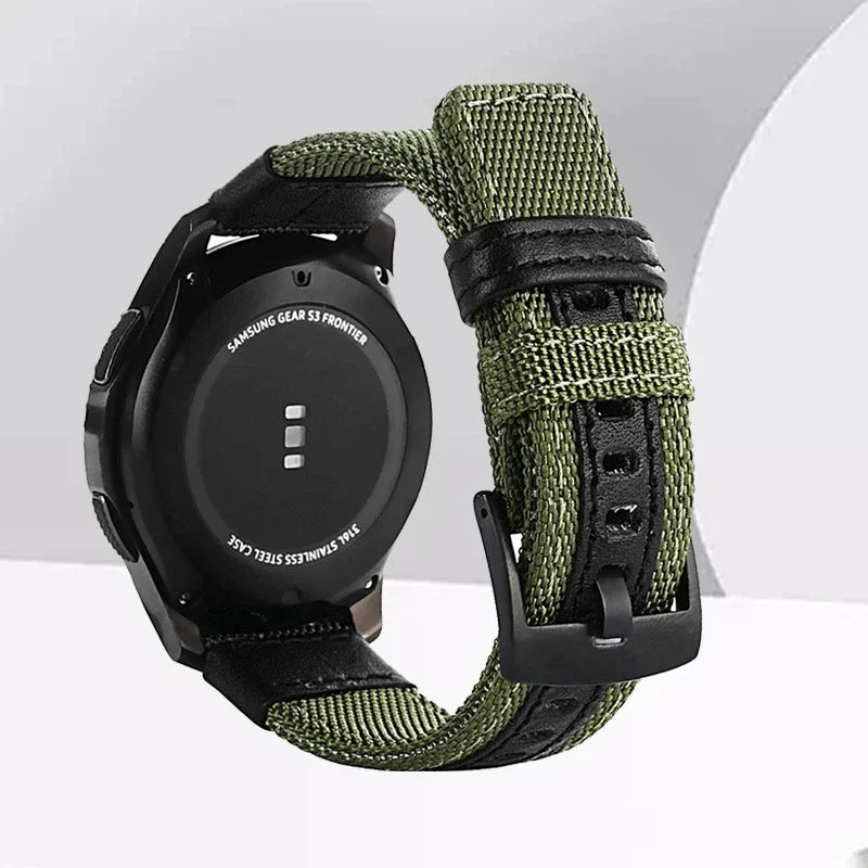 20mm 22mm Nylon  strap For Samsung Galaxy watch 3 4 46mm gear s3 Frontier Classic Woven Nylon Band for 20mm 22mm Sport Wristband