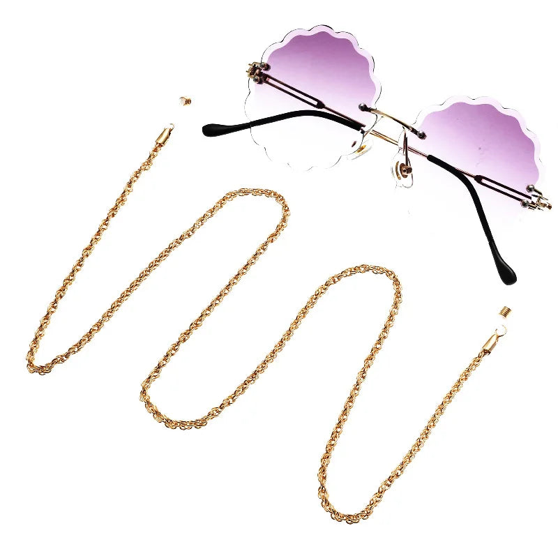 Fashion Reading Glasses Chain for Women Metal Sunglasses Cords Eyeglass Lanyard Hold Straps Eyewear Retainer