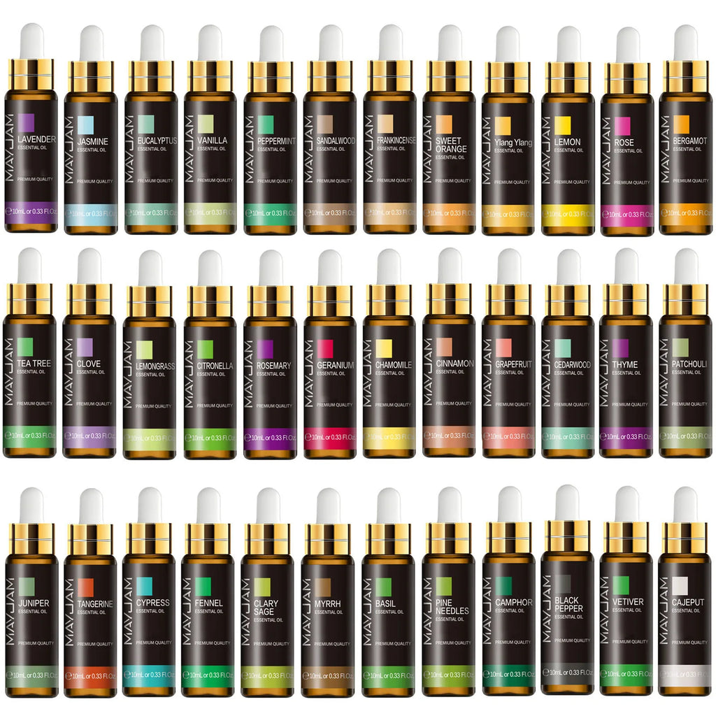 MAYJAM Vanilla Lavender Jasmine Eucalyptus Sweet Orange Patchouli Lemongrass Cinnamon Rosemary Rose Citronella Essential Oil