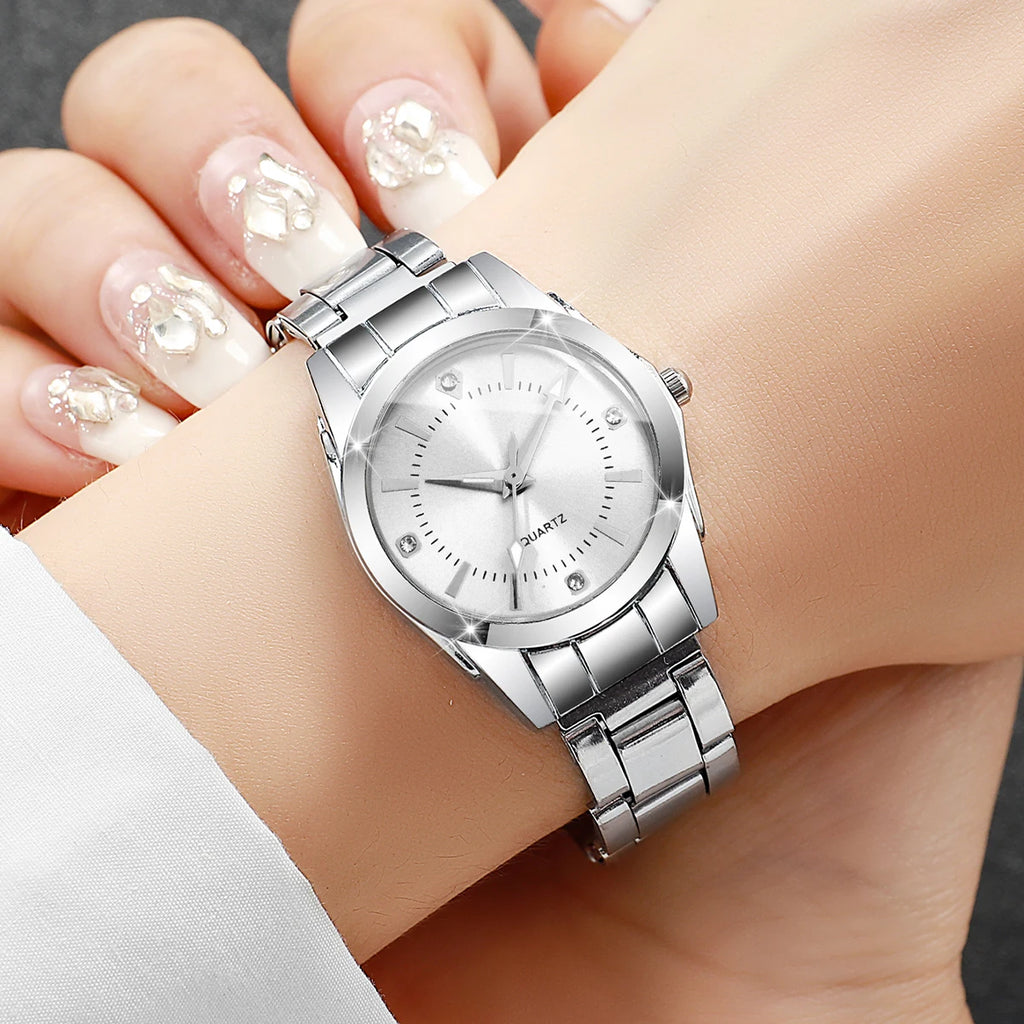 Fashion Rhinestone Women Watches Casual Quartz Wrist Watches For Ladies Clock Reloj Mujer（Without box）