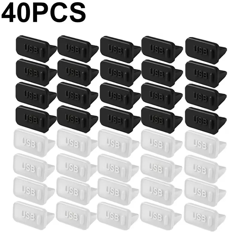 Dust Plug for USB -A Charger Port Cover Cap Female Jack Universal Silicone Dustproof USB-A Ports Protector PC Notebook Laptop