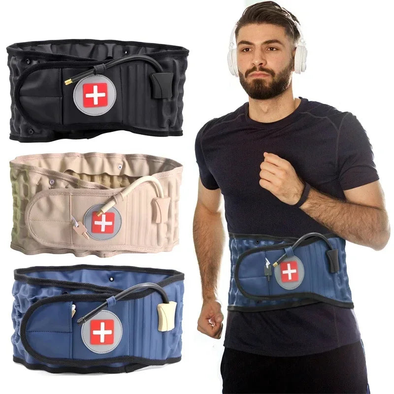 Adjustable Lumbar Support Belt, Comfortable Back Strap with Body Stretch Design for Daily Wear Free Air Pump