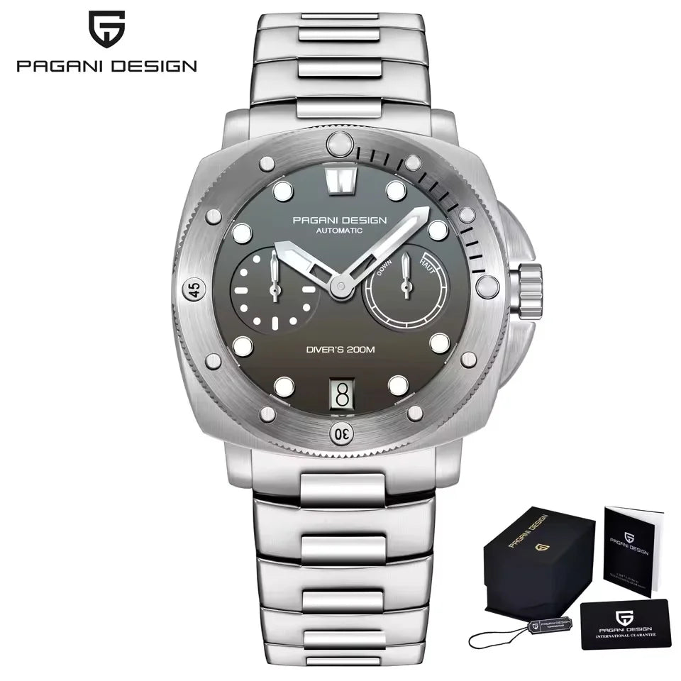 PAGANI Design 2026 New Men Automatic Mechanical Watches Top Brand Luxury 200M Waterproof AR Sapphire Watch for Men