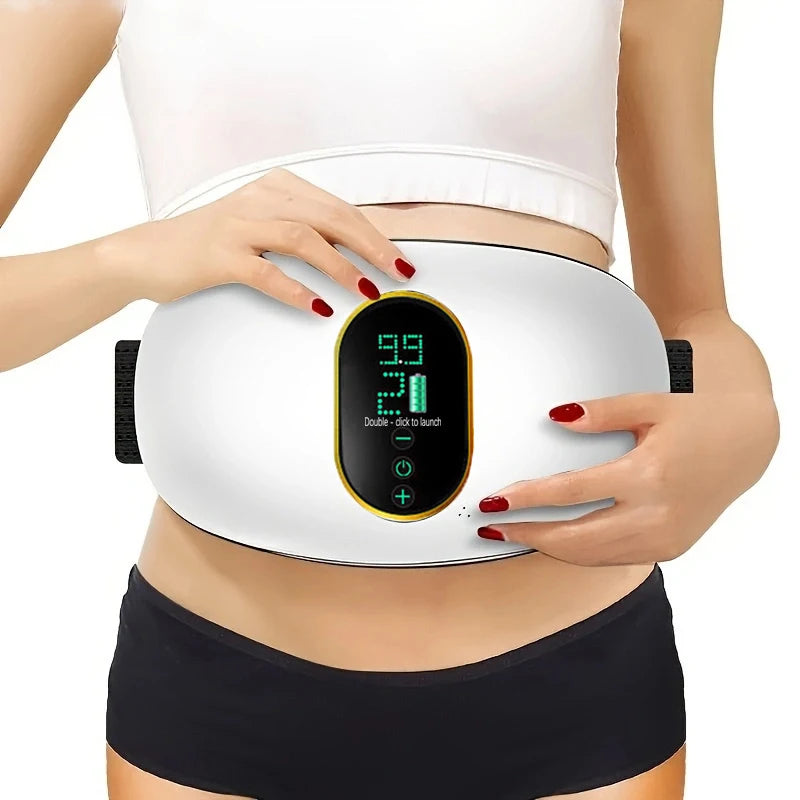 EMS Waist Abdominal Massage Belt Heating & Vibrating Slimming Fat Burner for Body Shaping Belly Back Leg Muscle Relief