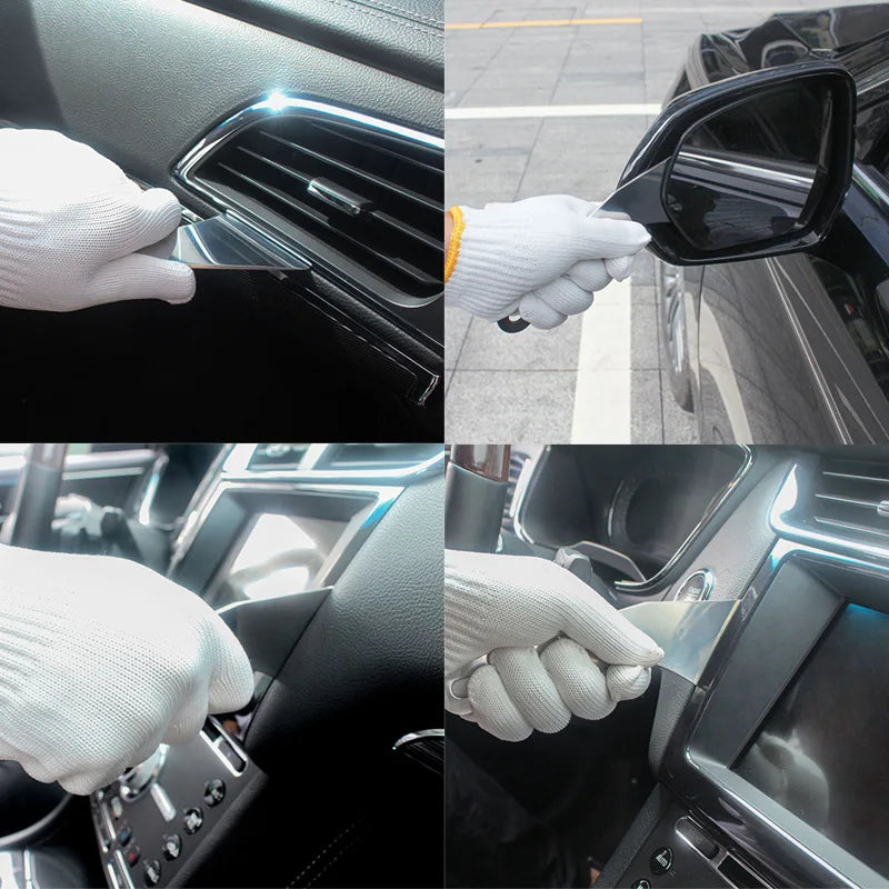 Stainless Steel Scraper Set Ultra Sharp Scrapers Remove Residue from Steel Aluminum and More Ends Offer Extra Leverage