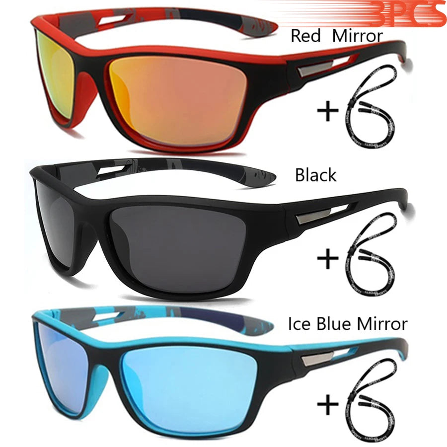 Fashion Sports Sunglasses With Chain Men Women Brand Designer Retro Sun Glasses Cycling Climbing Fishing Eyewear