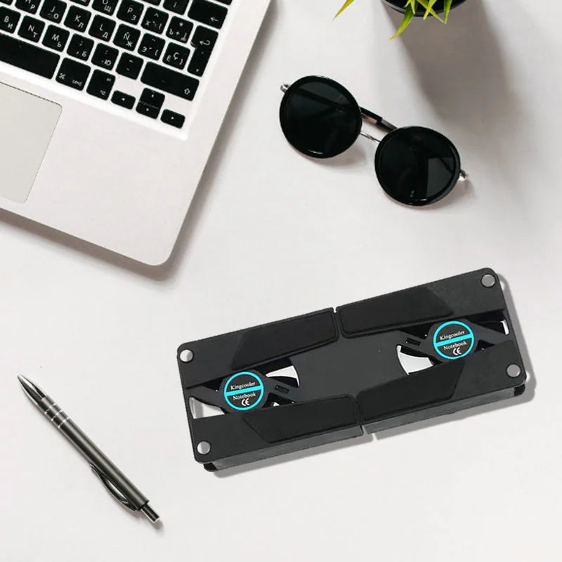 Foldable Cooling Pad for Laptop with Double Fans USB Powered Laptop Stand Cooler for 7-15 Inch Notebook PC LCD Display Holder