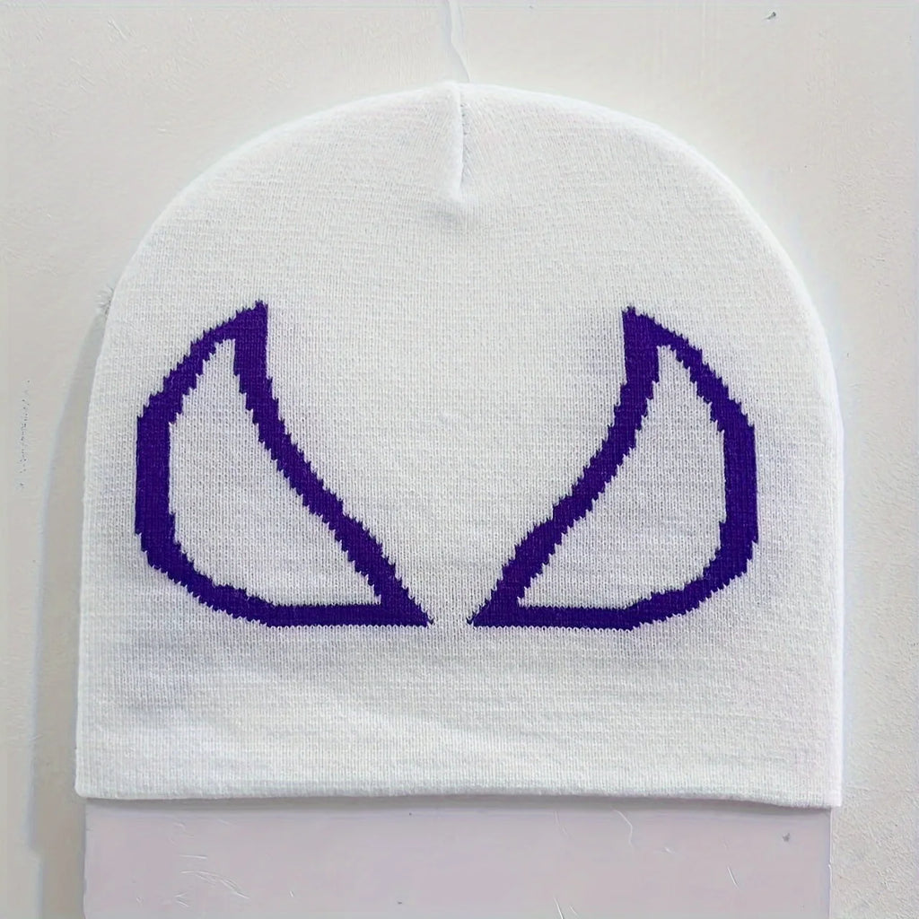 Spider Pattern Anime Cartoon Skeleton Beanie Stretch Knit Hat Warm Women Men Skull Cap