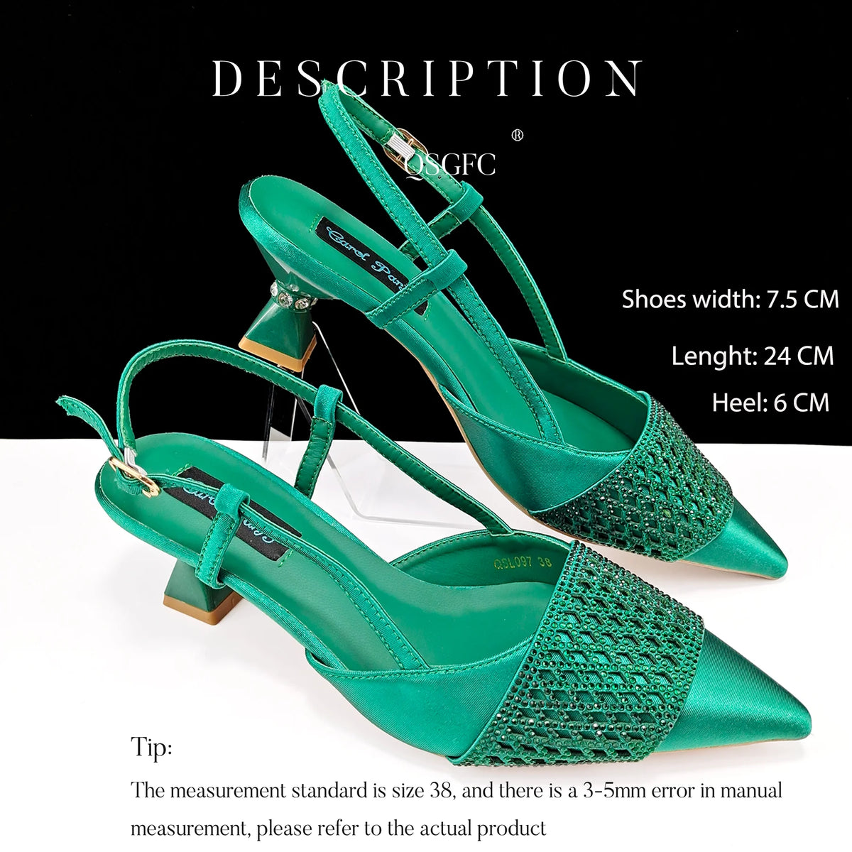 Fashion Three-Dimensional Hard Bag Sequins Decoration Lady Fashion Elegant Shoes and Bag Set Women Shoes