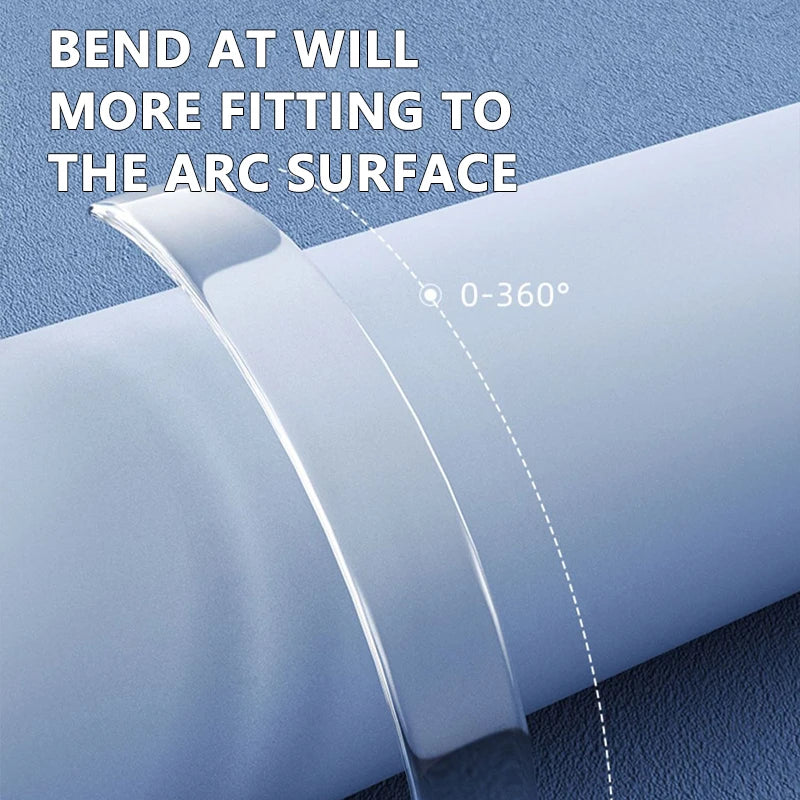 SEAMETAL 4PCS Extended Car Door Bumper Strip Transparent Body Protector Anti-scratch Protective Strip Body Decoration Strips