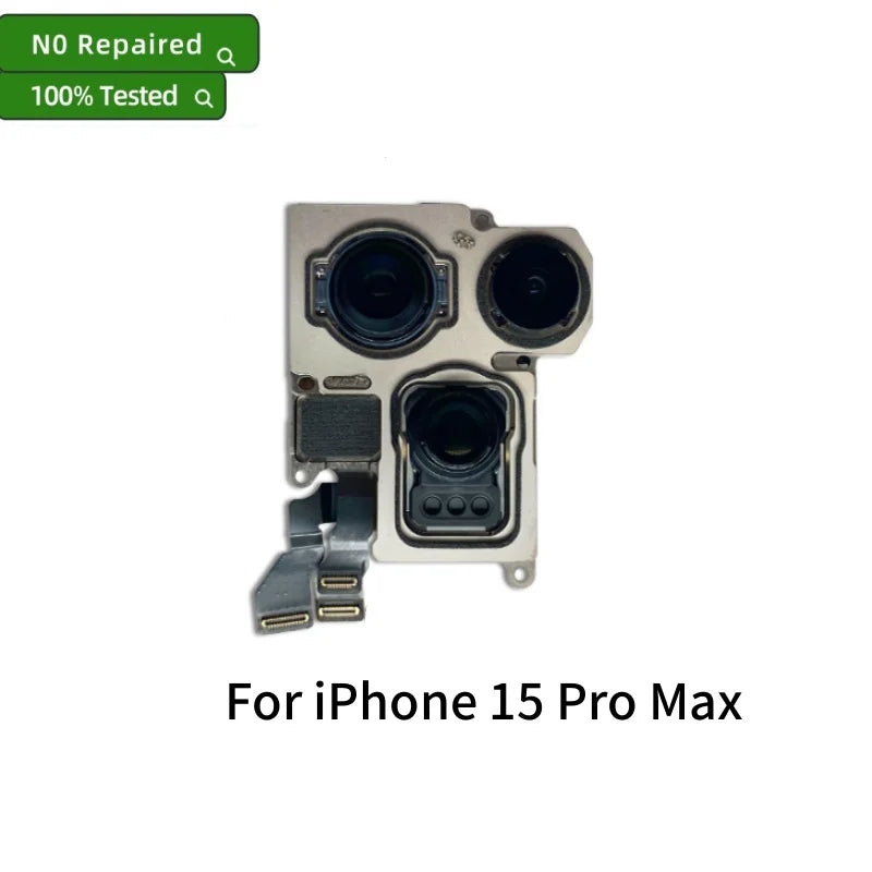 Tested Back Rear Camera For iPhone 11 12 Pro Max 13 14 15 Pro Max Mini 14 15 Plus Main Lens Flex Cable Camera Module Replacement