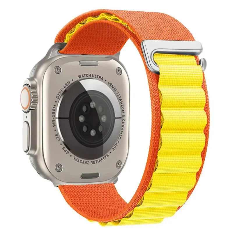 Alpine Loop Belt For Apple Watch Ultra 49mm 11 10 9 8 7 10 46mm 42mm 45mm 41mm Nylon Band iWatch Series 6 5 4 SE 44mm40mm Correa