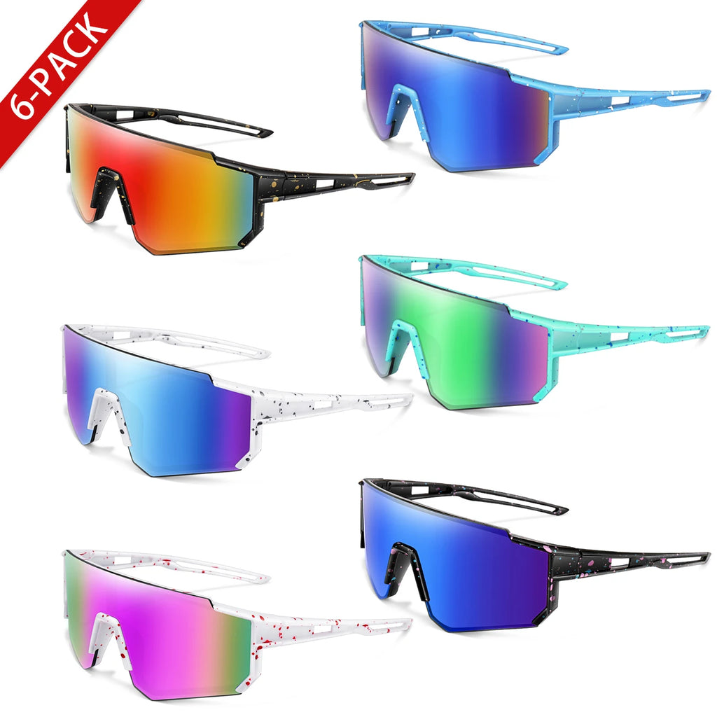 1/6 Pairs Youth Sunglasses with UV400 for Wholesale Goggles Retail Age 9-14 Years Old Boy Girls Baseball Cycling Running