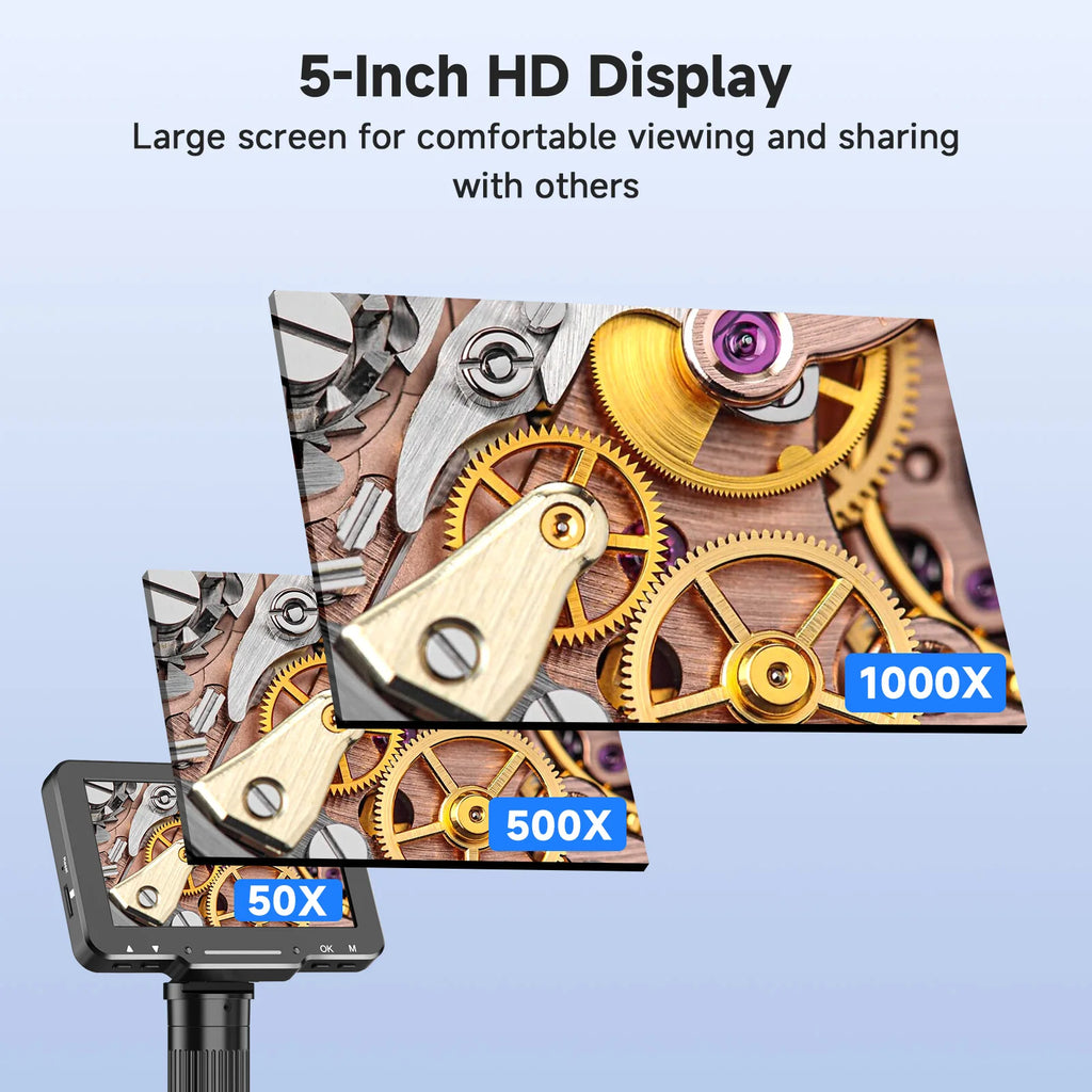Flex Digital Microscope 1000X Soldering Microscope 1920P HD Ultra-Precise Camera Sensor Microscope for Repair, Coins, Jewelry