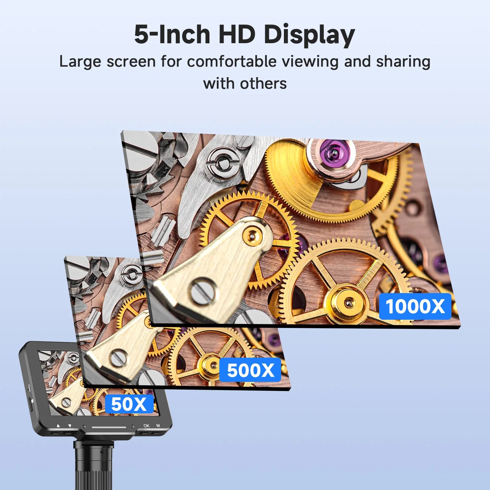 Flex Digital Microscope 1000X Soldering Microscope 1920P HD Ultra-Precise Camera Sensor Microscope for Repair, Coins, Jewelry