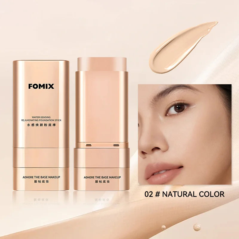 Moisturizing Hydrating Foundation Stick Dual Heads - Brush Tip Smooth Non-gluggy Powder Lightweight Foundation Liquid Cream