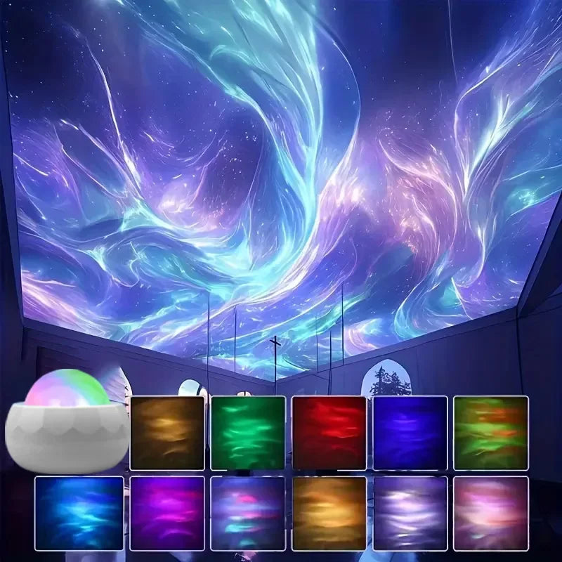 360° Aurora Ball Atmosphere Night Lights Starry Sky Northern Projector Lamp USB Plug with Remote Control for Room Party Decor