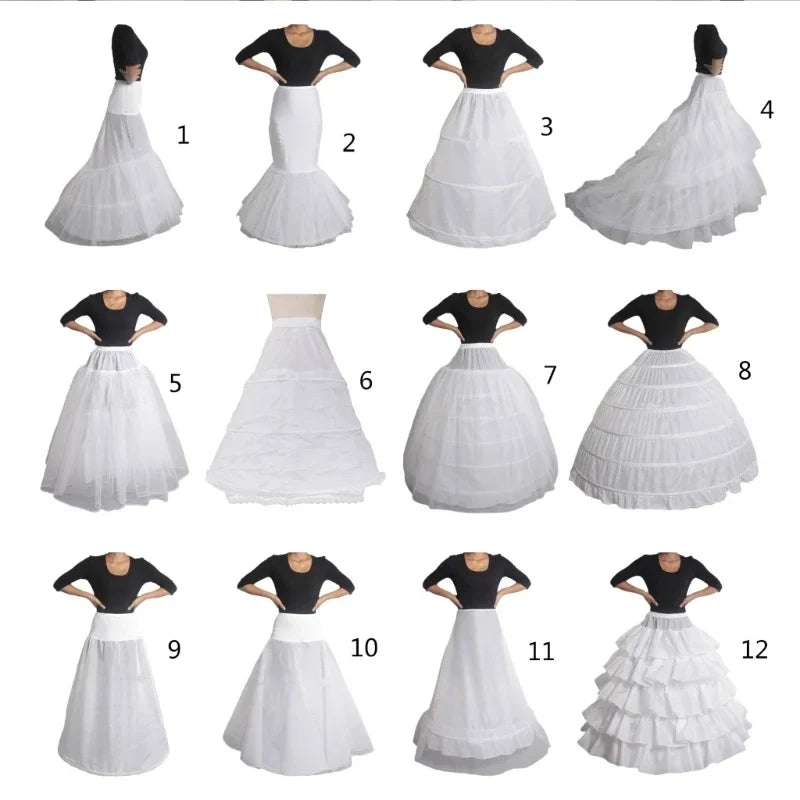 Petticoat Crinoline Slips Hoop Skirt Vintage Underskirt for Gown Dress