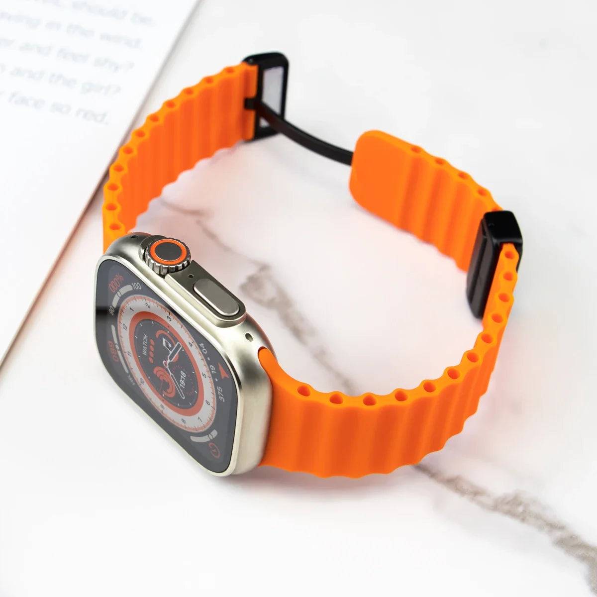 Silicone Strap For Apple watch band 49mm 45  44 40  41 38 42mm magnetic buckle bracelet iWatch Ultra series 7 6 3 se 8 9 Ultra 2