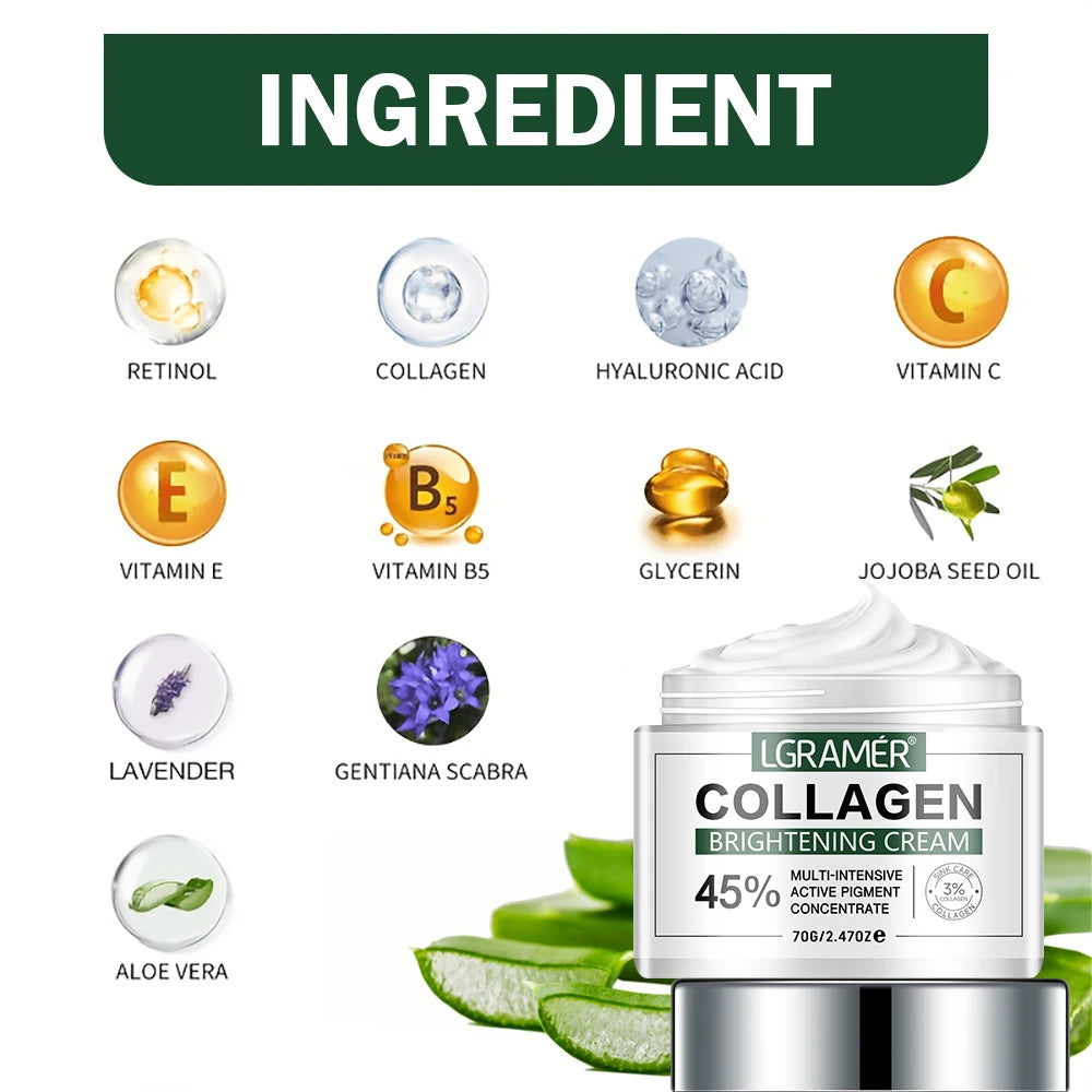 Retinol Lifting Firming Cream Collagen Eliminate Wrinkles Face Cream For Women Men Moisturizer Whitening Brighten Skin Products