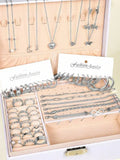 New 57 Pcs/Set Fashion Jewelry Sets For Women Metal Wide Face Earrings Necklaces Bracelets Ankles Rings Combinations Set Jewelry