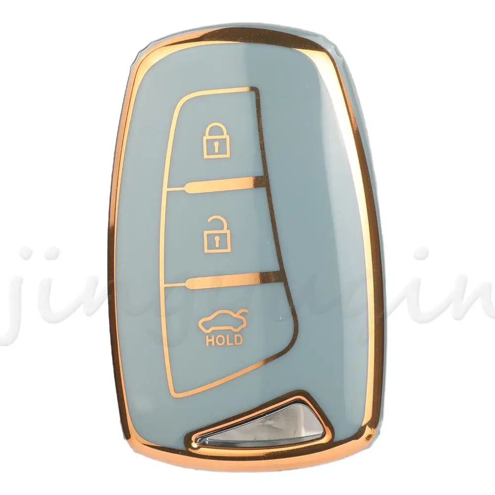 JYQ TPU Auto Key Shell Case Cover For Hyundai Grandeur HG Sedan Genesis G80 Santa Fe 3DM Grand SantaFe 2018 IX45 EQUUS Azera