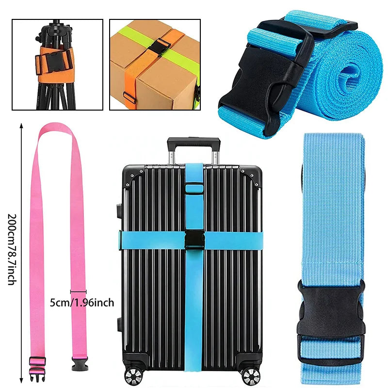 NEW Straight Shaped Luggage Straps for Suitcase,Luggage Belt with Adjustable Release Buckle Travel Accessory,Easily Identified