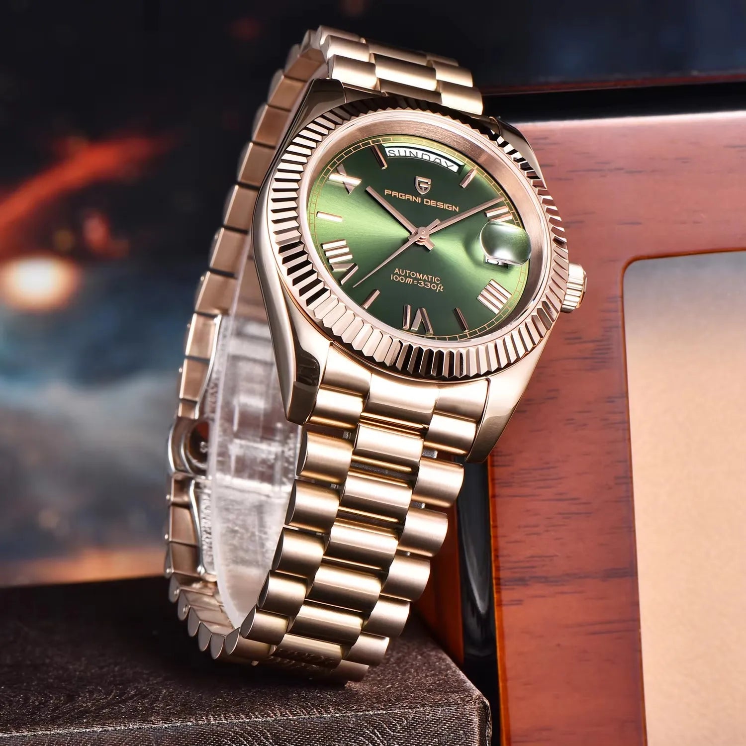 2026 New PAGANI DESIGN DD36 Rose Gold Men's Watches Luxury Mechanical Automatic Watch For Men Date Waterproof AR Sapphire Clock