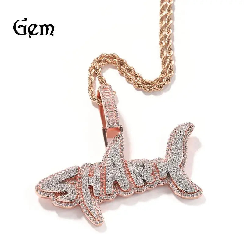 Men's Personality Is Cool, Ha's New Large Wing Pendant,  Copper Inlaid Zircon Fashionable Street Necklace Trend
