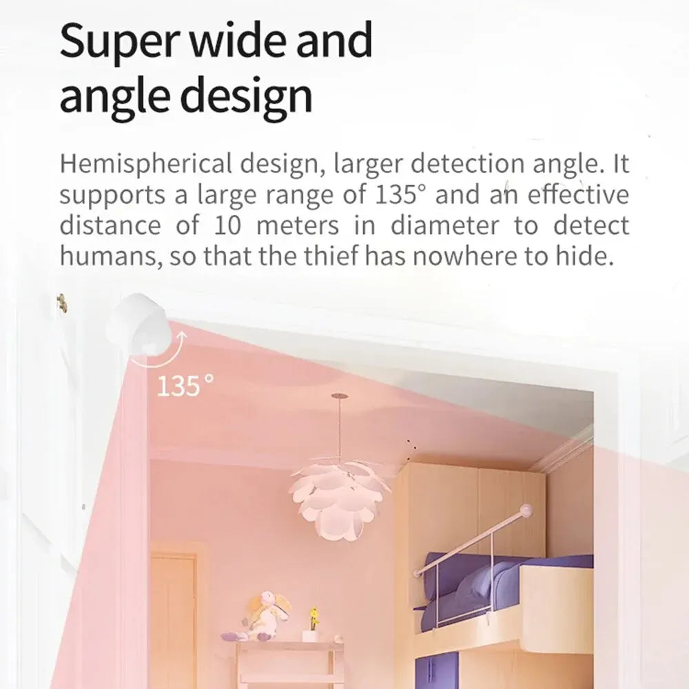 Haozee ZigBee Smart PIR Motion Sensor Built In Battery Passive Infrared Detector Support Home Assistant Zigbee2mqtt