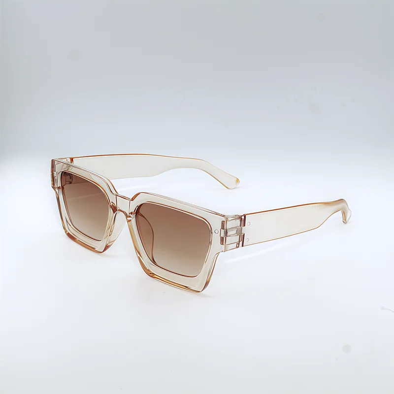 1PC Unisex Plastic Fashion Square Frame Sunglasses For Street Photography And Beach Trips Driving Accessories