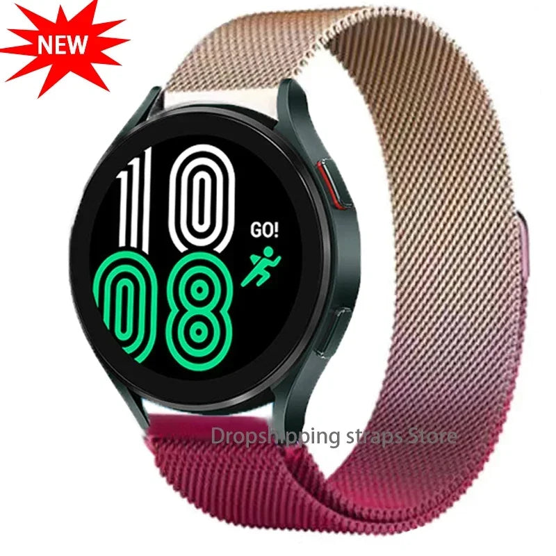 Milanese Loop band For Samsung Galaxy watch 6 5 4 classic Metal strap 20mm 22mm bracelet huawei gt/Amazfit GTS 4/GTR 2e/Bip 3-5