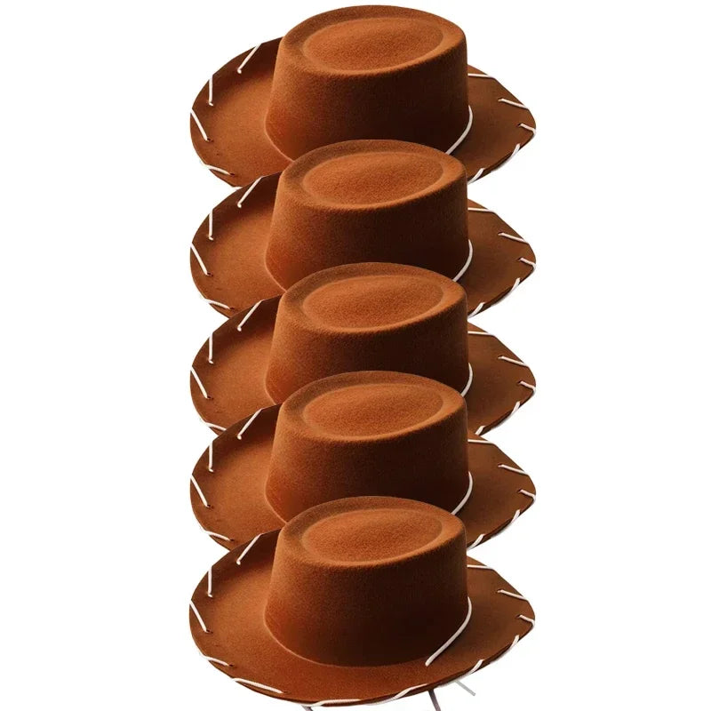 Cowboy Western Hats and Bandanas for Kids Costume Hat Accessories for Toddler Child Theme Birthday Party Halloween Costume Dress