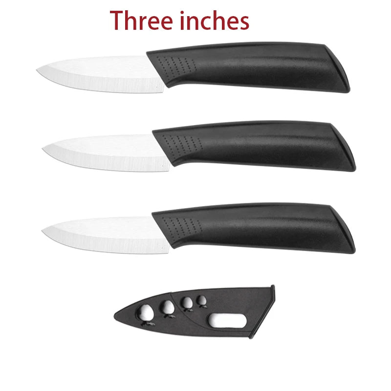 3/4/5 Inch Ceramic Knife Can Resist Oxidation Without Rust Fruit  Knife Cover Portable Baby And Toddler Food Preparation Knivse